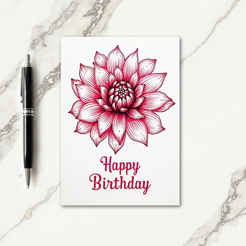 Artisanal Floral Birthday Card