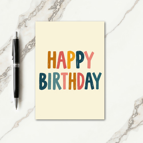 Artisanal Happy Birthday Card
