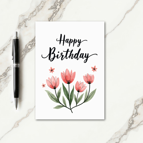 Artisanal Script Birthday Card