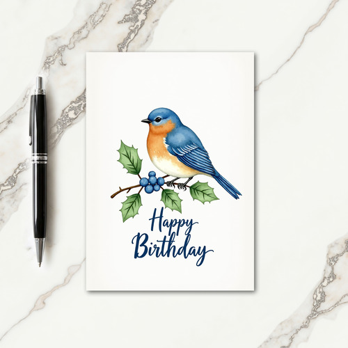 Artistic Birthday Branch Card
