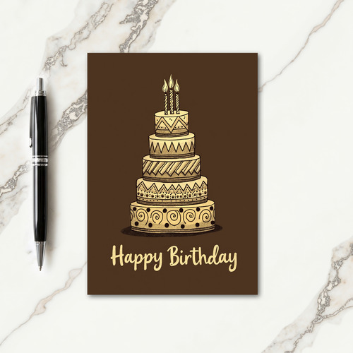 Artistic Birthday Hand Drawn Card