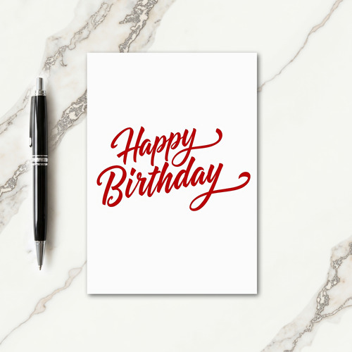 Artistic Birthday Script Card