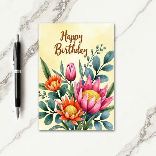 Artistic Blossom Birthday Card