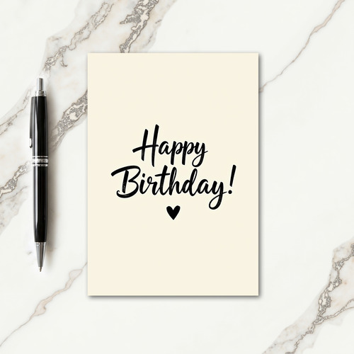 Artistic Brushstroke Birthday Card