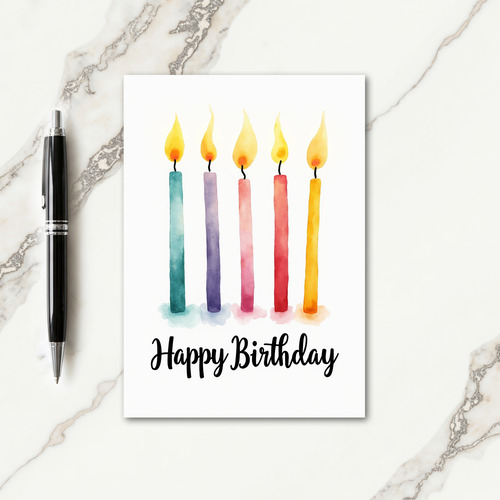 Artistic Candle Birthday Card