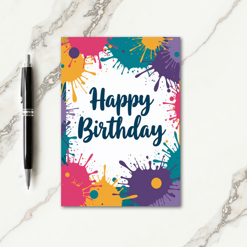 Artistic Colorful Birthday Card
