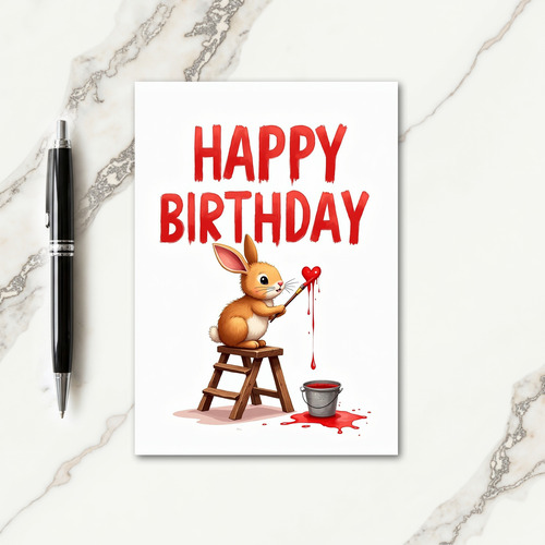 Artistic Creature Birthday Card