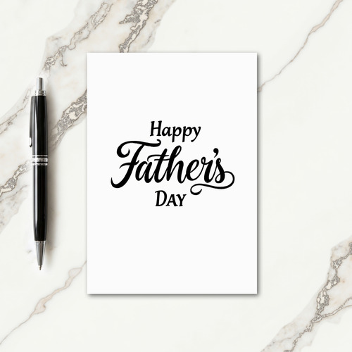 Artistic Fathers Day Lettering Card