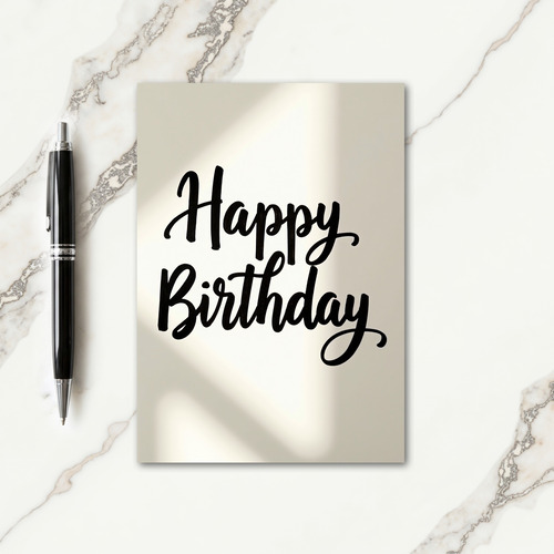 Artistic Flourish Birthday Card