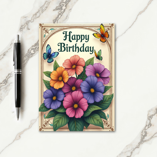 Artistic Framed Birthday Card