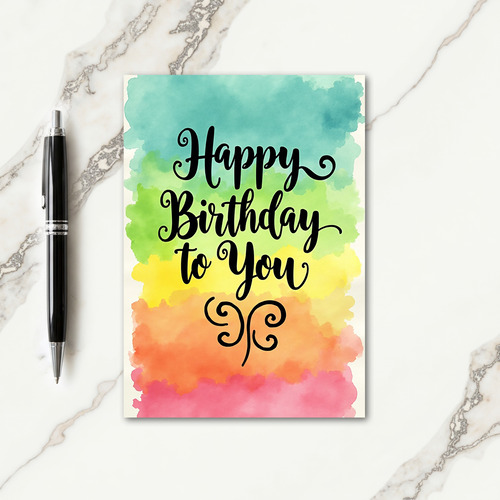 Artistic Gradient Birthday Card