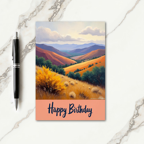 Artistic Green Birthday Card
