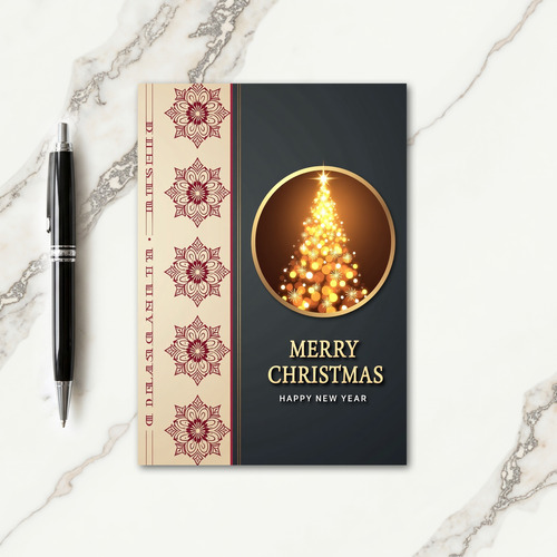 Artistic Mandala Christmas Card
