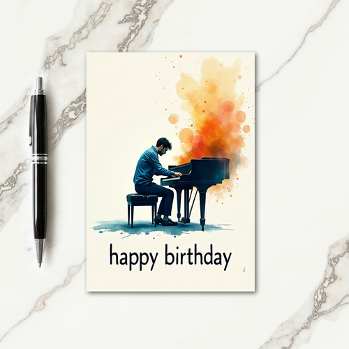 Artistic Melody Birthday Card