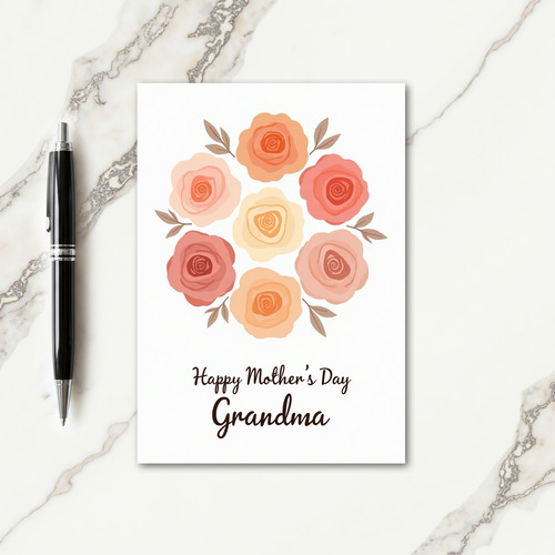 Artistic Mothers Day Wreath Card