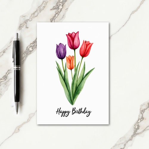 Artistic Painted Blossom Card