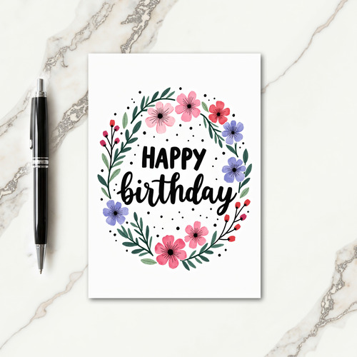 Artistic Pastel Birthday Card