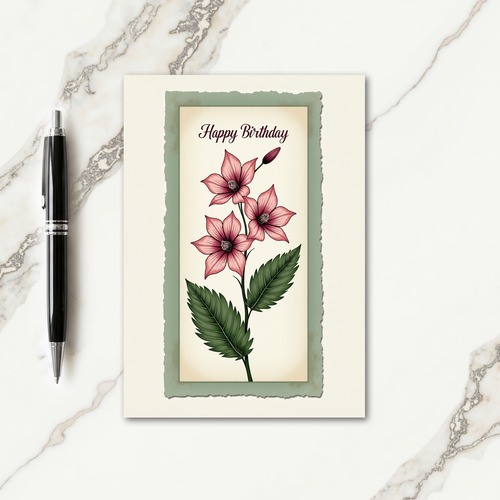 Artistic Plant Birthday Card
