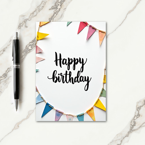 Artistic Watercolor Birthday Card