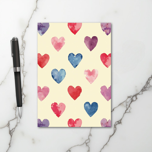 Artistic Watercolor Heart Card