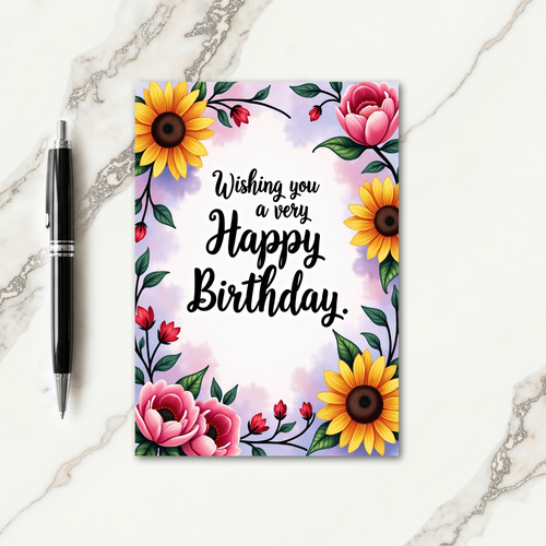 Artistry Bloom Birthday Card