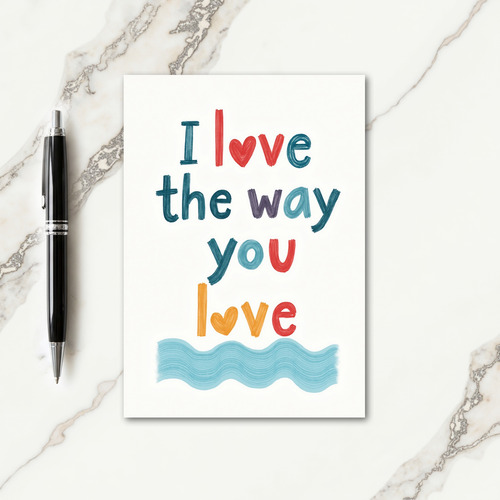 Artsy I Love You Message Card