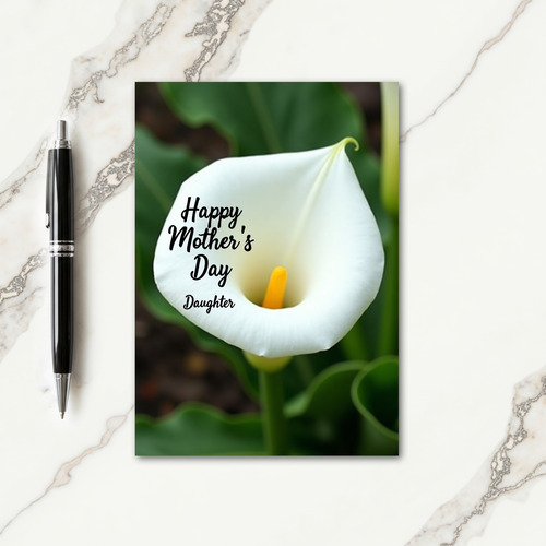 Arum Flower Mothers Day Card