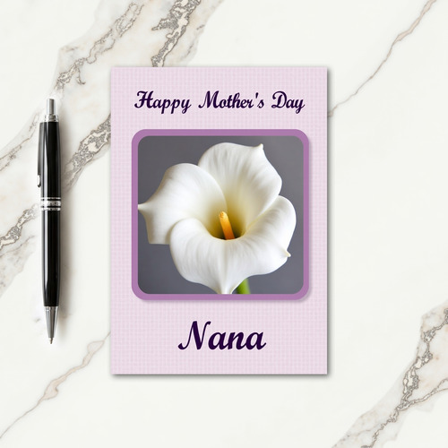 Arum Lily Sweet Mothers Day Card