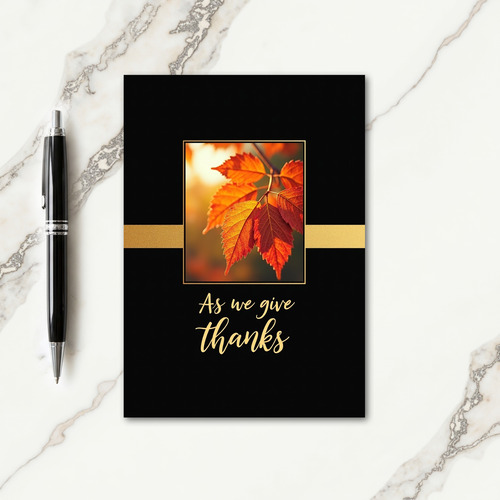 As We Give Thanks Golden Glow Card