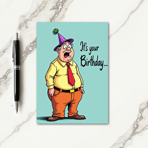 Astonished Birthday Man Card
