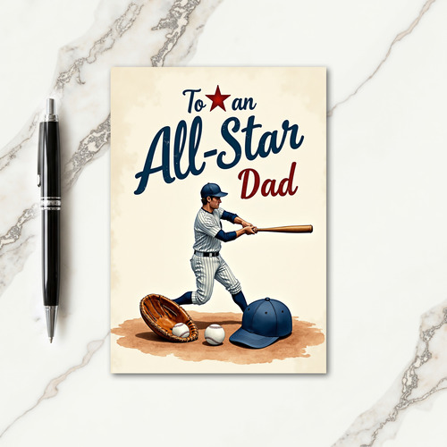 Athlete Fathers Day Tribute Card
