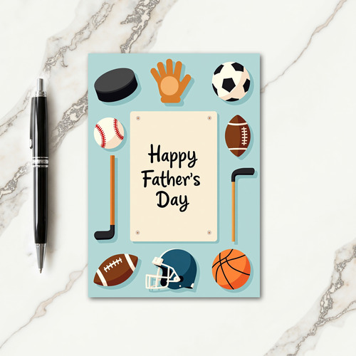 Athletic Gear Fathers Day Card