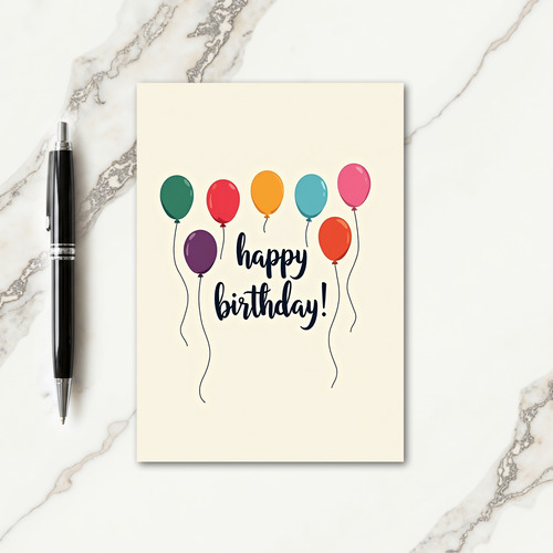 Aubergine Joyful Birthday Card
