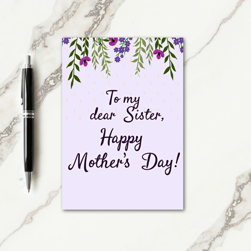 Aubergine Mothers Day Card