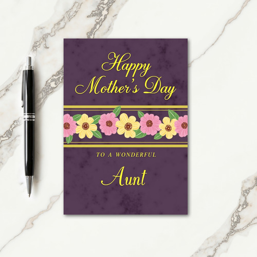 Aubergine Mothers Day Message Card