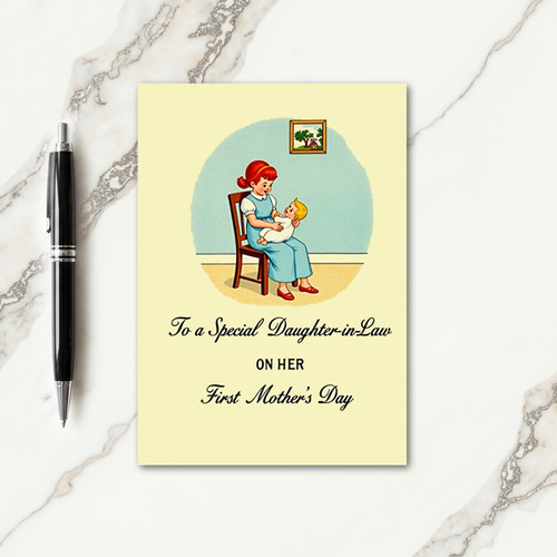 Auburn Hair Mothers Day Art Card