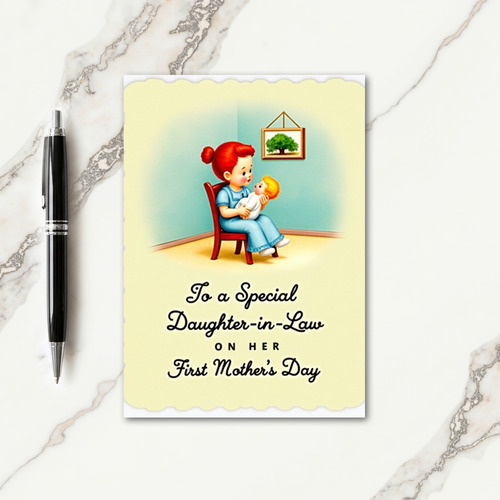 Auburn Hair Mothers Day Card