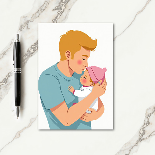 Auburn Haired Fathers Day Card