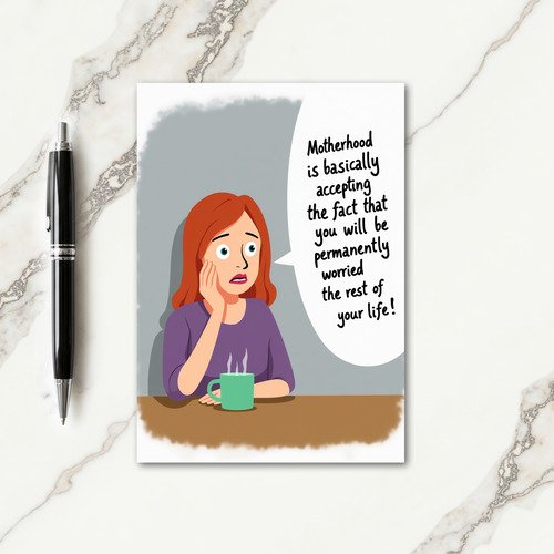 Auburn Haired Mom Reflection Card