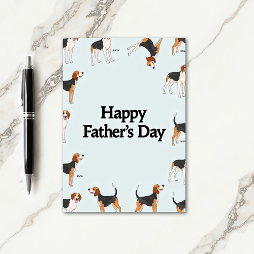 Auburn Hounds Fathers Day Card