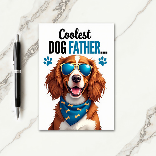 Auburn Pup Fathers Day Card