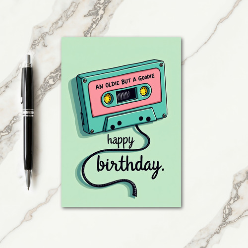 Audio Tape Birthday Card