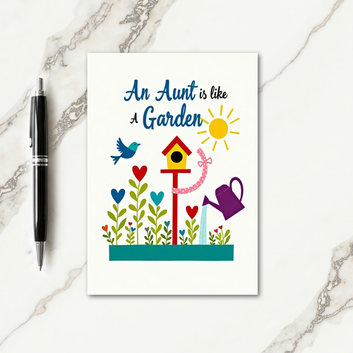 Aunt Garden Floral Card