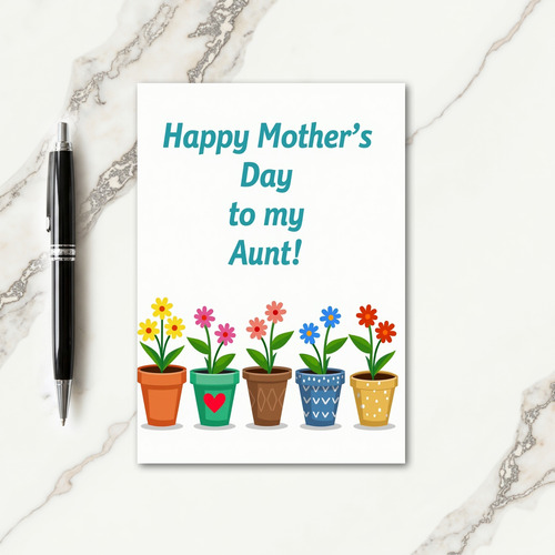Aunts Floral Mothers Day Card
