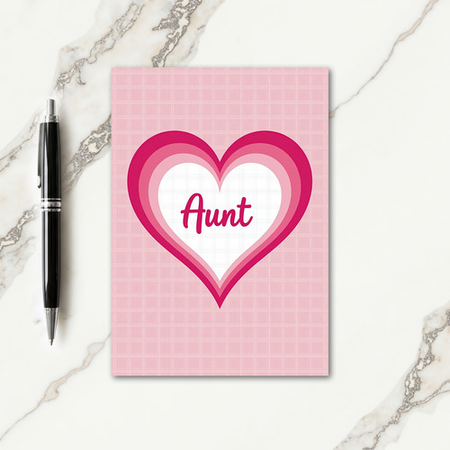 Aunts Fuchsia Heart Mothers Day Card