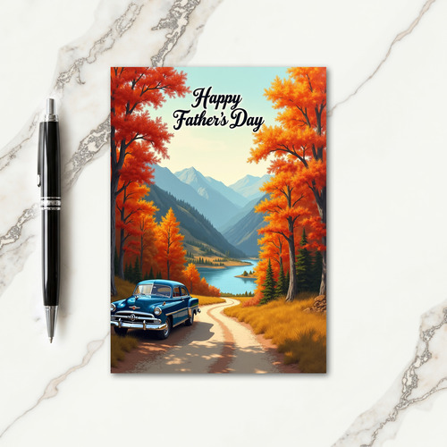 Autumn Fathers Day Drive Card