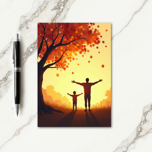 Autumn Fathers Day Shadow Card