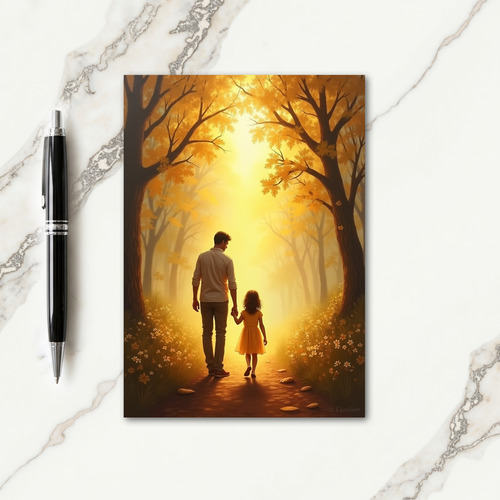 Autumn Fathers Day Stroll Card