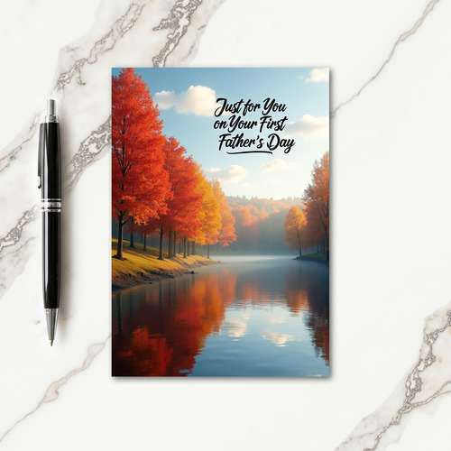 Autumn First Fathers Day Card