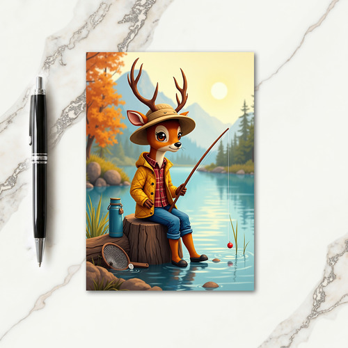 Autumn Fishing Fathers Day Card